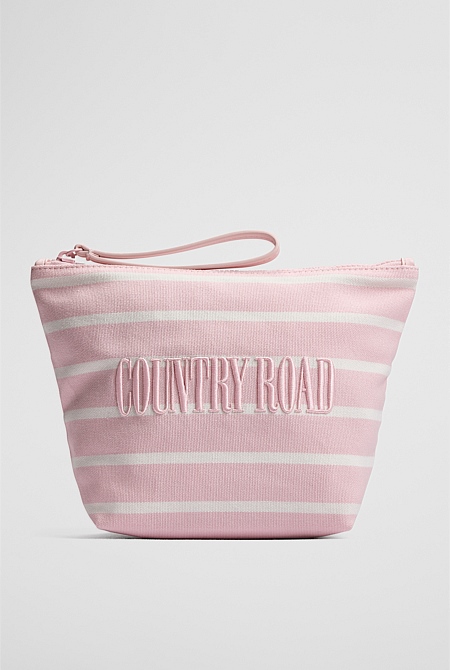 Australian Cotton Embroidered Heritage Tri Cosmetic Case