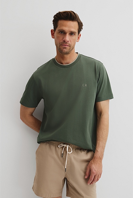 Australian Cotton CR Logo Tipped T-Shirt