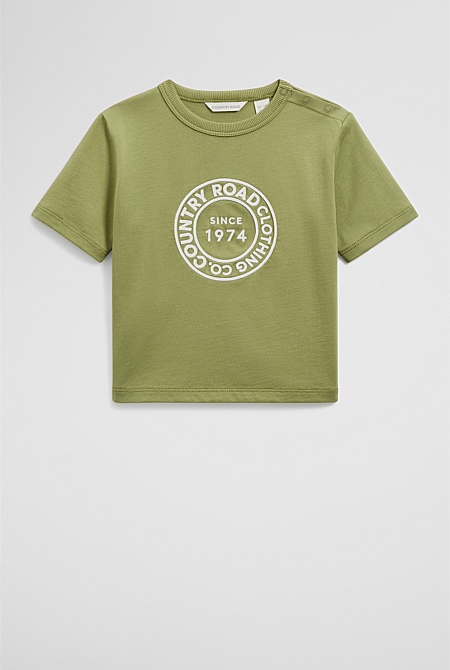 Australian Cotton Oversize Circle Logo T-Shirt