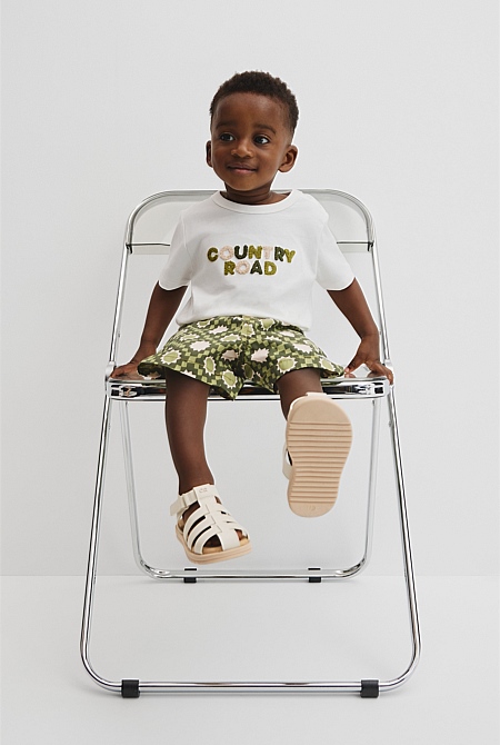 Organically Grown Cotton Boucle Logo T-Shirt