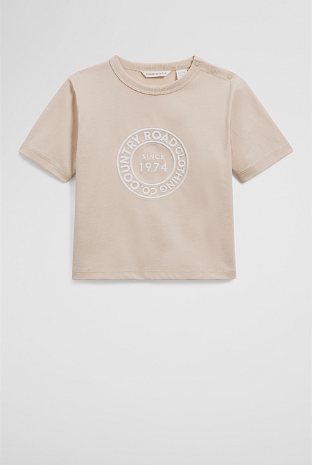 Australian Cotton Oversize Circle Logo T-Shirt