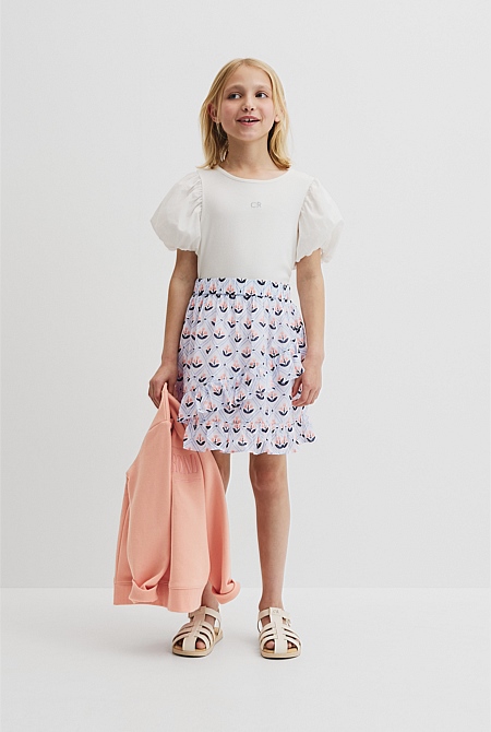 Ruffle Print Skirt