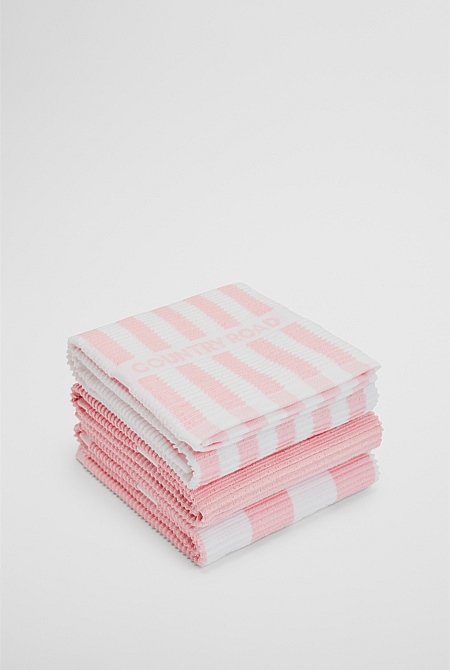 CR Stripe Australian Cotton Tea Towel Pack of 3