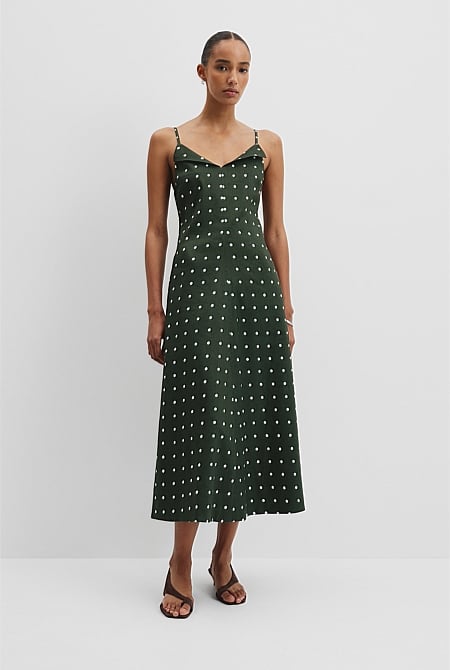 Print Stretch Slip Dress