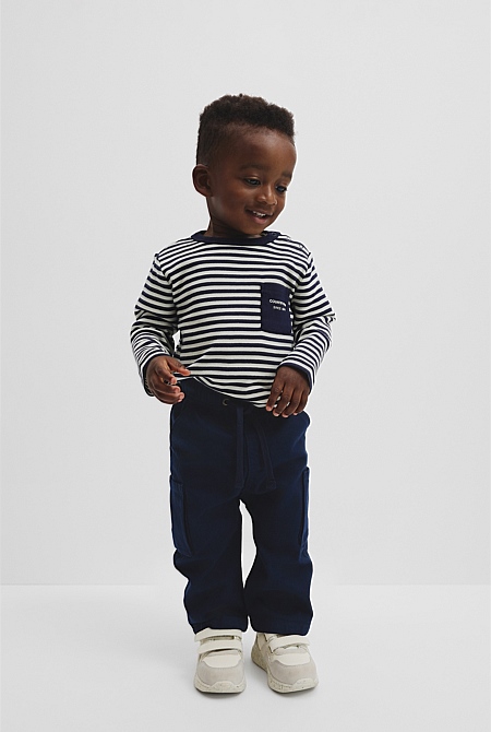 Australian Cotton Blend Relaxed Pull-On Pant
