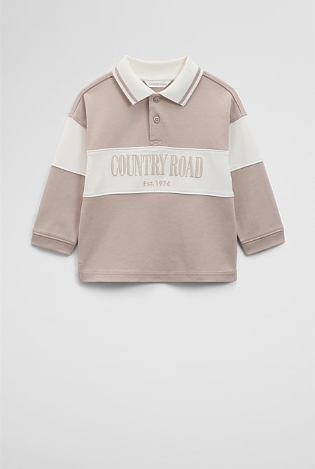 Organically Grown Cotton Logo Rugby T-Shirt