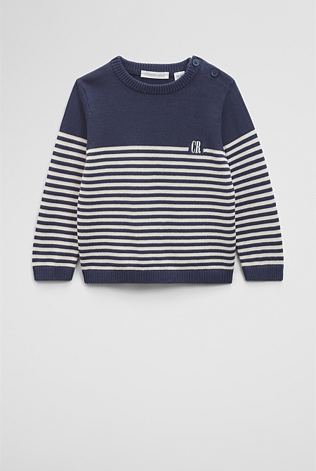 Stripe Country Road Logo Knit
