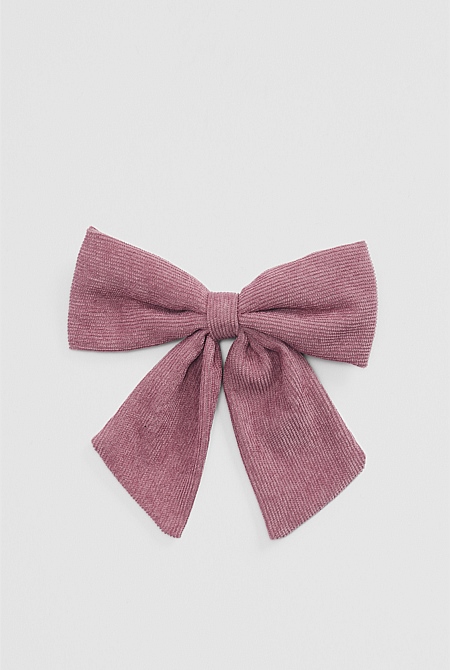 Corduroy Bow Clip