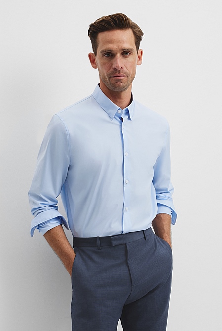 Slim Fit Stretch Cotton Shirt