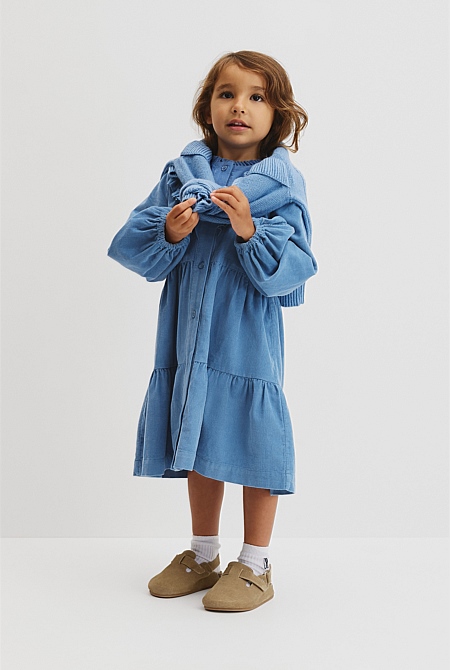 Organically Grown Cotton Long Sleeve Corduroy Dress