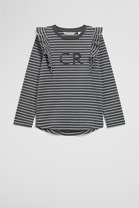 Australian Cotton Logo Frill T-Shirt