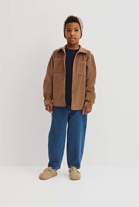 Organically Grown Cotton Cord Shacket