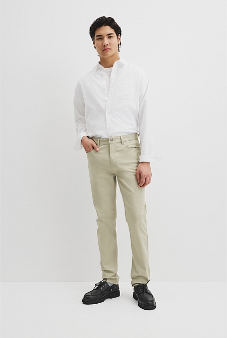Australian Cotton Tapered Five Pocket Pant