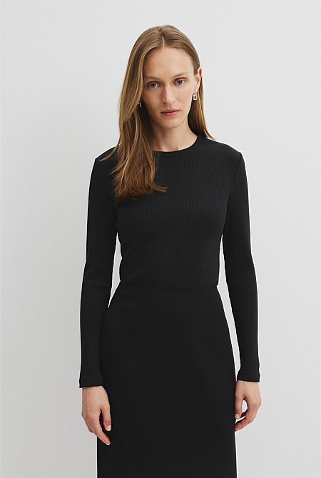 Long Sleeve Rib Top