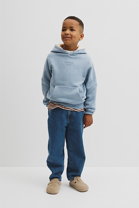 Organically Grown Cotton Modern Logo Hoodie