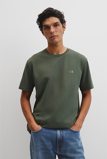 Short Sleeve Australian Cotton Country Road Modern Logo T-Shirt
