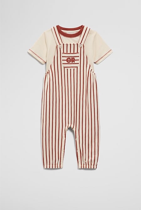 Jersey Short Sleeve Overall Set