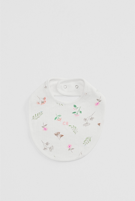 Organically Grown Cotton Blend Pointelle Bib