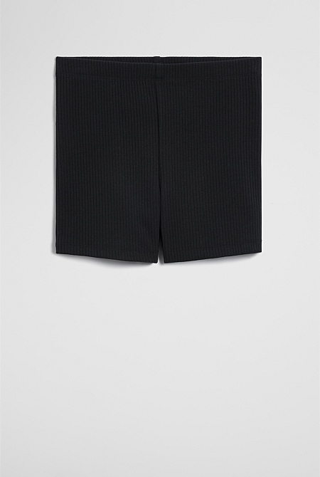 OrganicallyGrown Cotton Blend Rib Bike Short