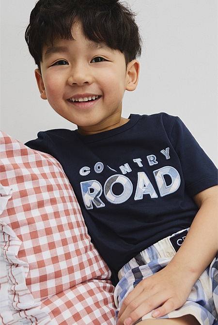 Australian Cotton Short Sleeve Logo Pyjama Set