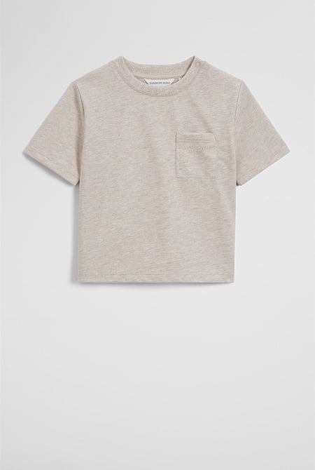 Australian Cotton Relaxed Short Sleeve Pocket T-Shirt