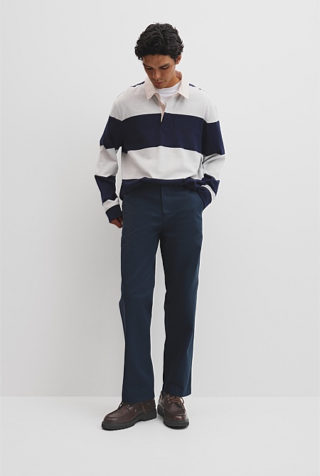 Relaxed Fit Cotton Twill Chino