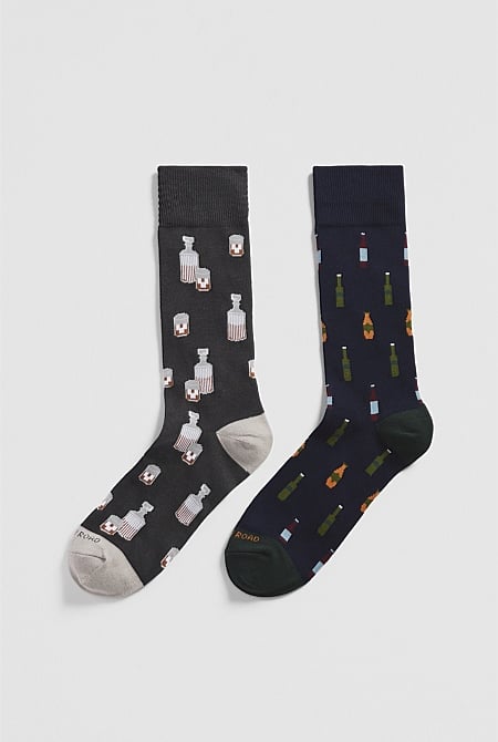 Bar Sock Pack Of 2