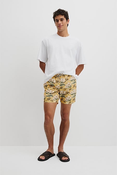 Tropical Print Swim Short