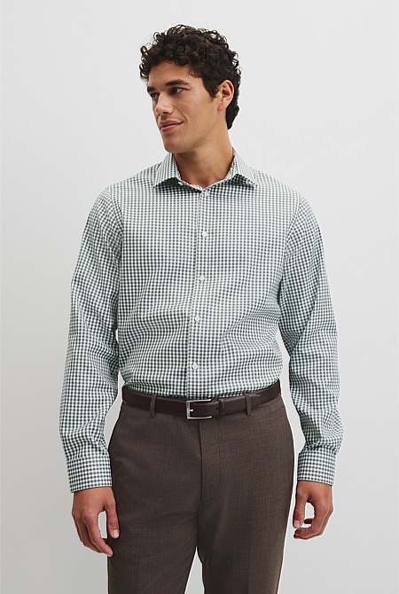Regular Fit Gingham Travel Shirt