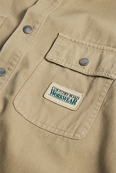Garment Dyed Workwear Canvas Overshirt