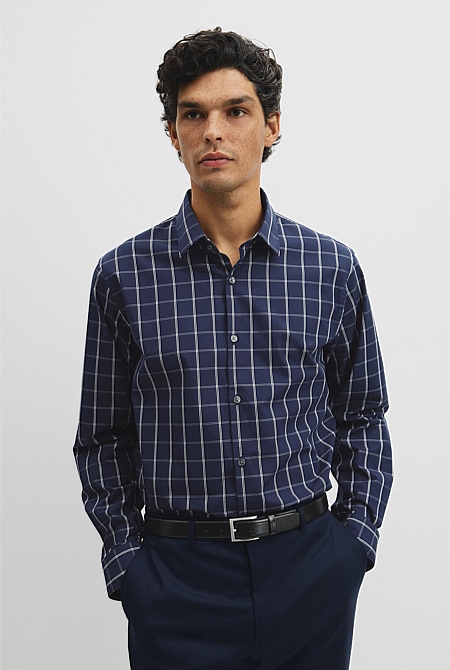 Long Sleeve Regular Cotton With Pockets Check Shirt