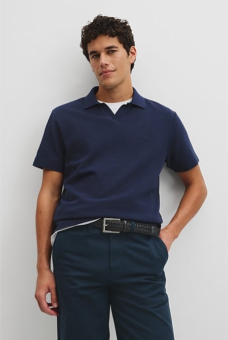 Short Sleeve Waffle Trophy Polo