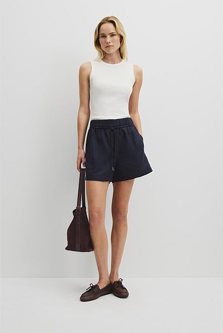Pull On Linen Short
