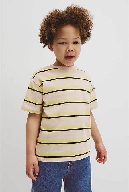 Oversized Stripe Short Sleeve T-Shirt