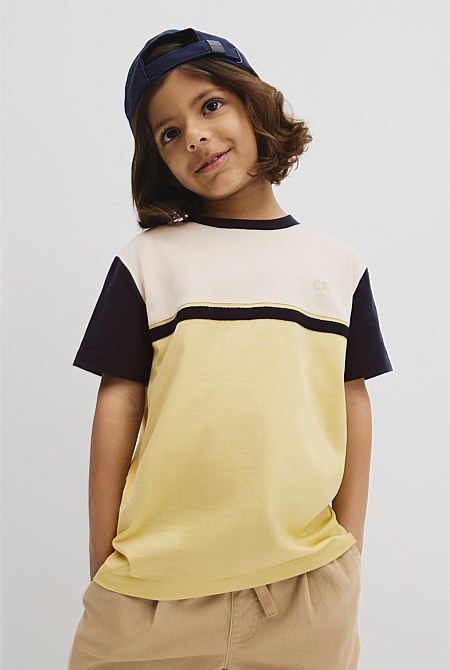 Relaxed Contrast Splice T-Shirt