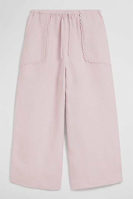 Linen Wide Legging Pant
