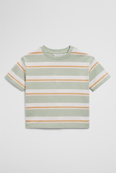 Oversized Stripe Short Sleeve T-Shirt