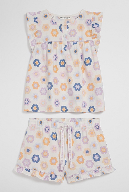 Short Sleeve Frill Sleep Set