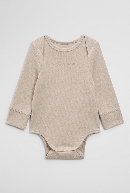 Long Sleeve Envelope Rib Bodysuit