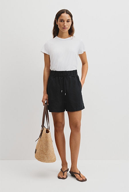 Pull On Linen Short