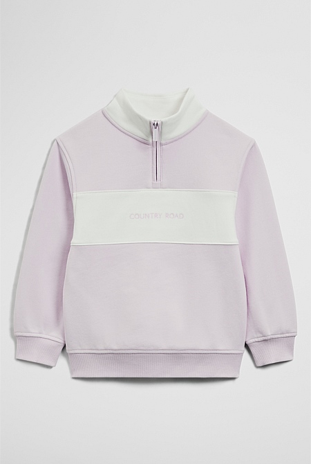 Panelled 1/4 Zip Sweat