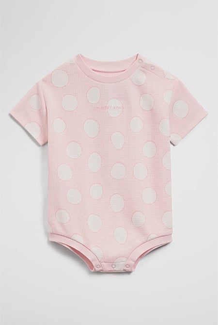 Oversized Waffle Short Sleeve Bodysuit
