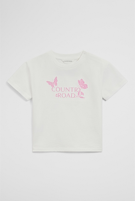 Short Sleeve Print Applique T-Shirt