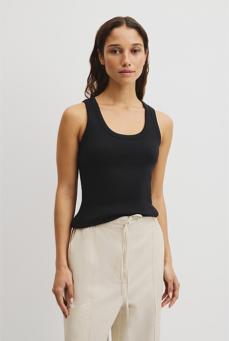 Scoop Neck Rib Tank