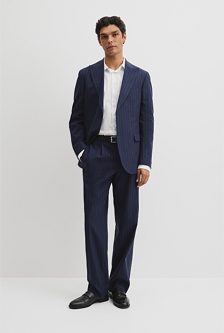 Regular Fit Pinstripe Tailored Pant
