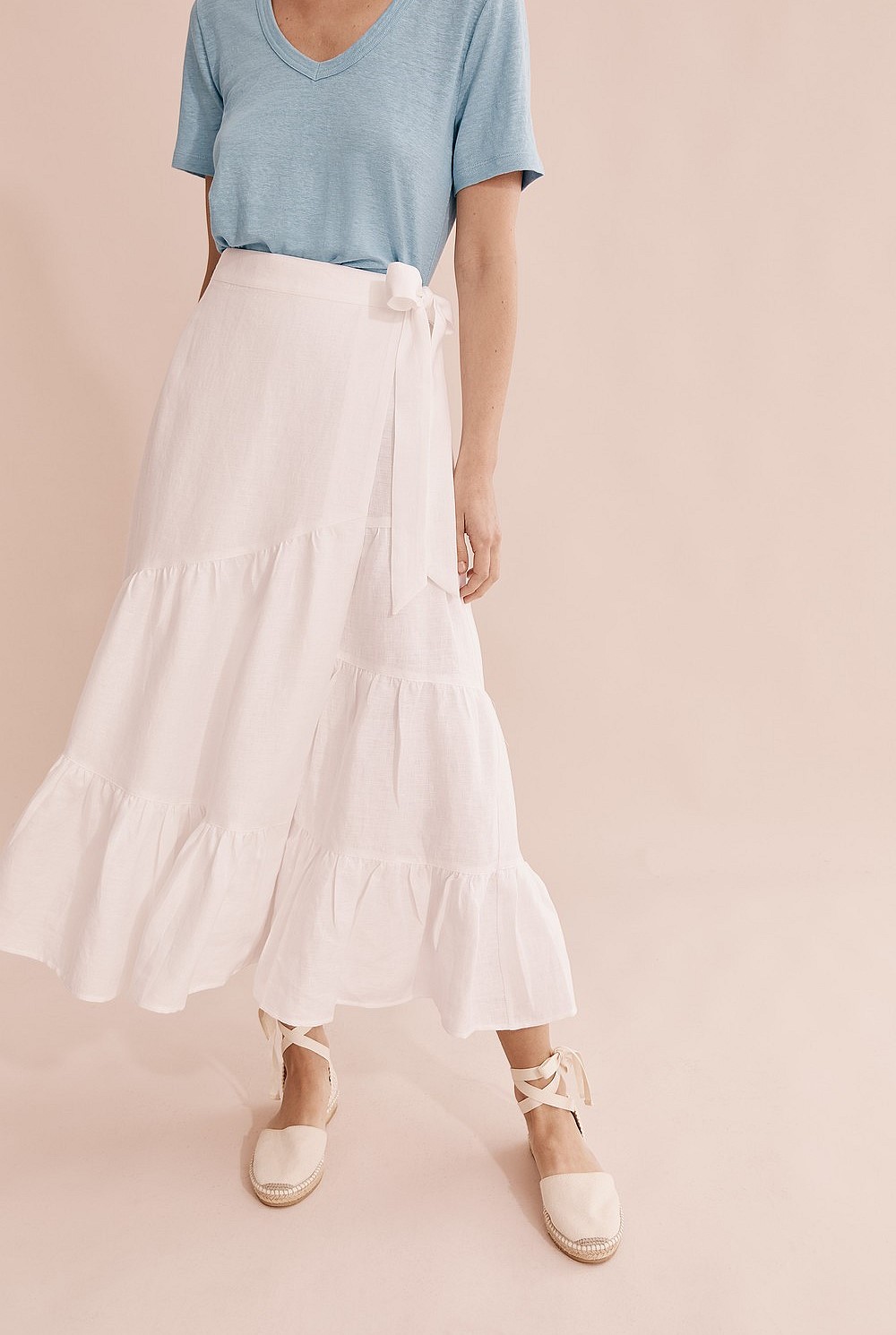 Linen Wrap Skirt