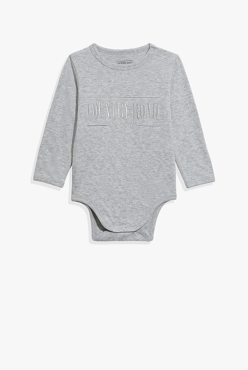 Unisex Organically Grown Cotton Heritage Long Sleeve Bodysuit