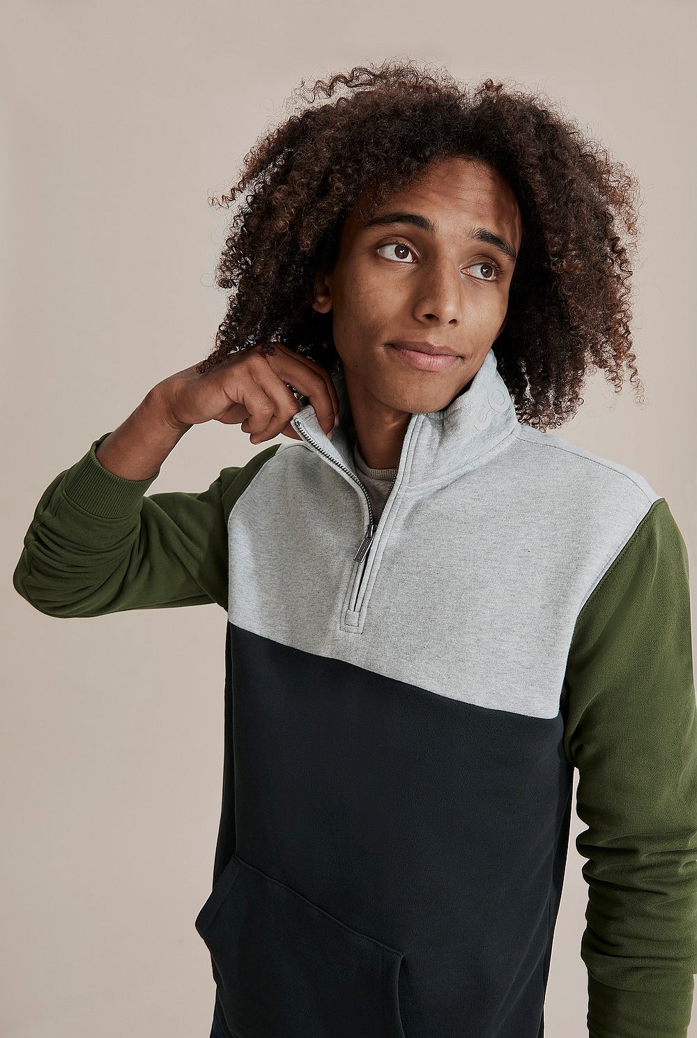 Teen Cotton Half Zip Sweat