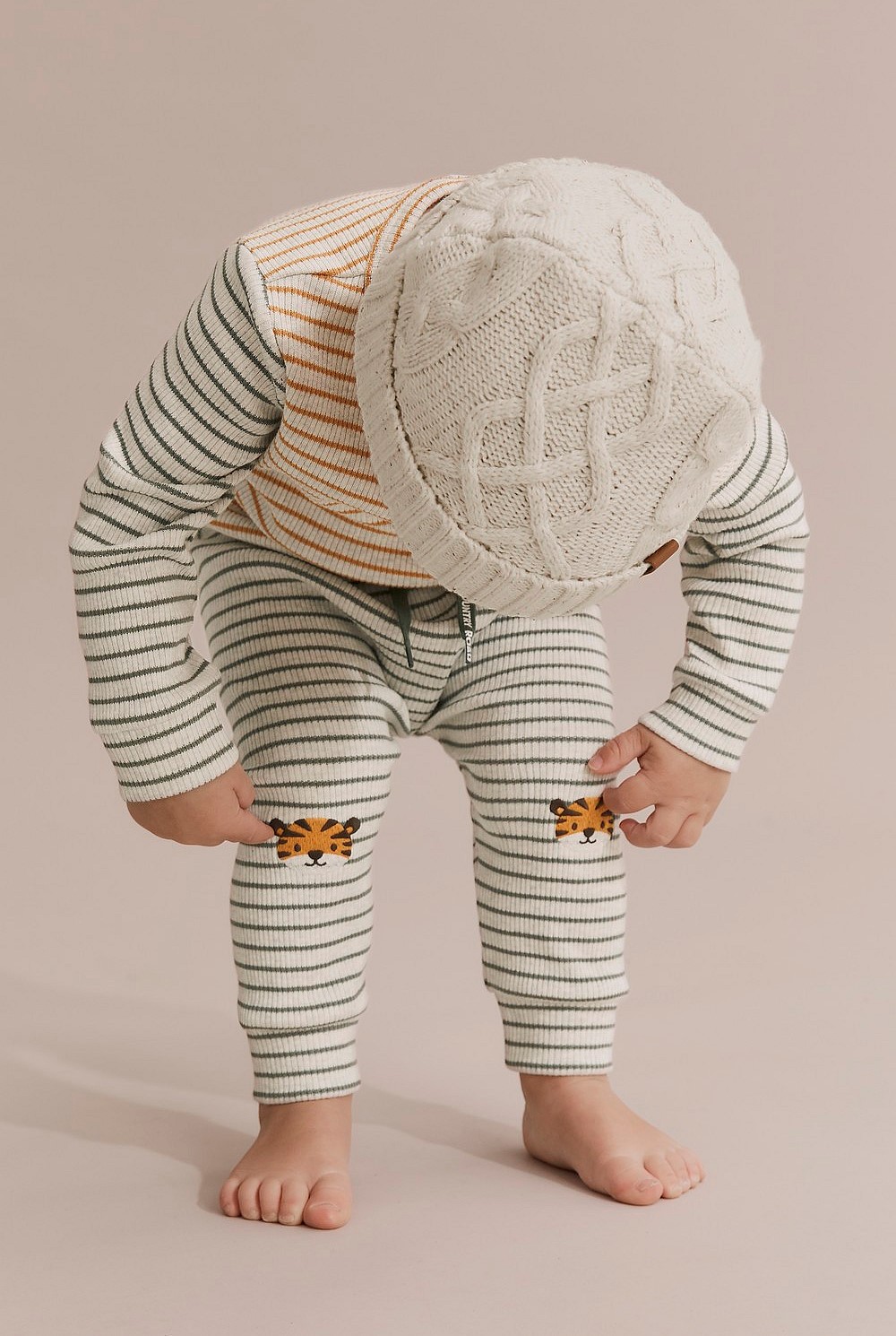 Organically Grown Cotton Tiger Stripe Sweat Pant