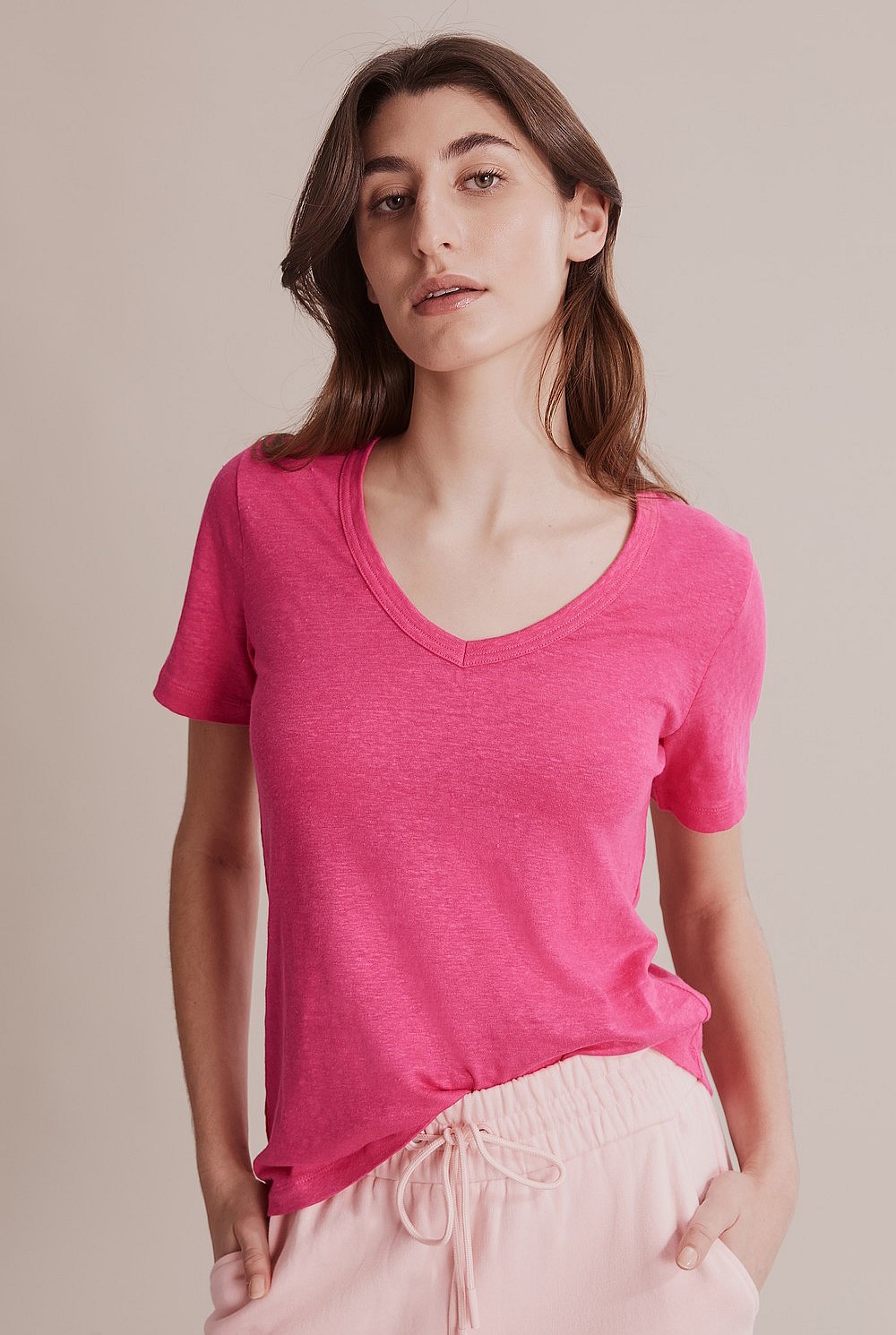 Short Sleeve Linen T-Shirt